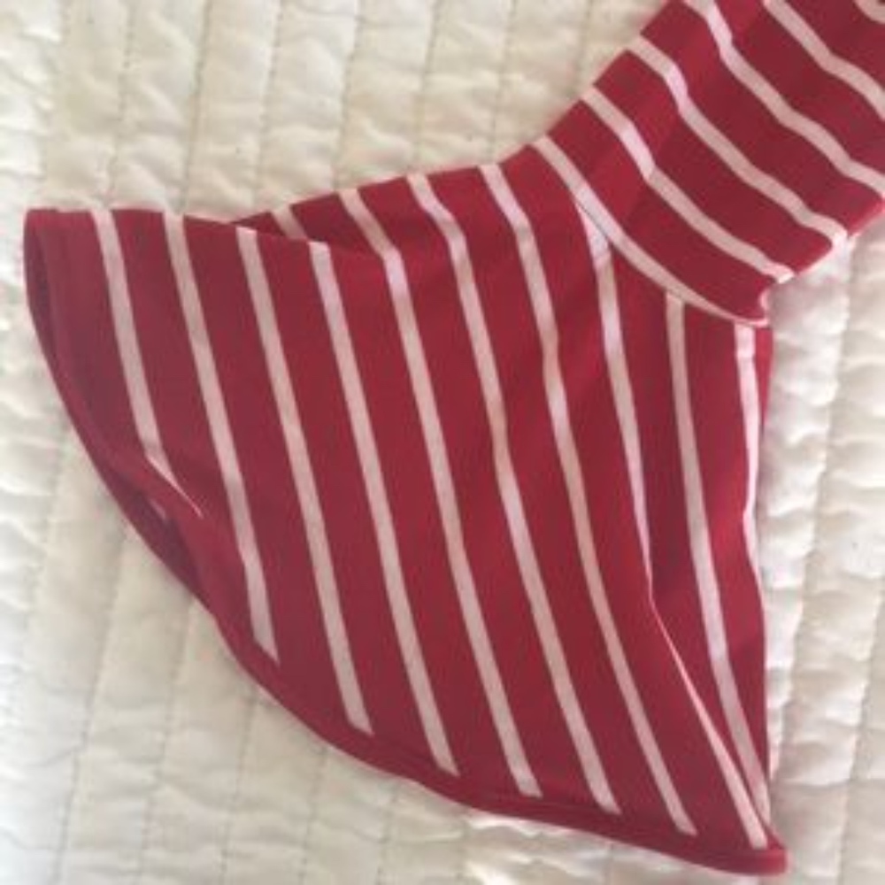 New Sizes Long Ruffled Sleeve Striped Blouse - Picture 3 of 8